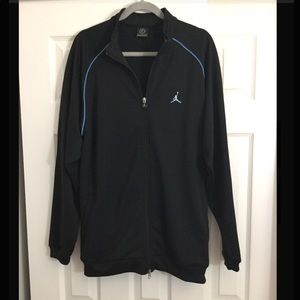 Men’s Black Jordan ZipUp Sweatshirt W/ Blue Stripe